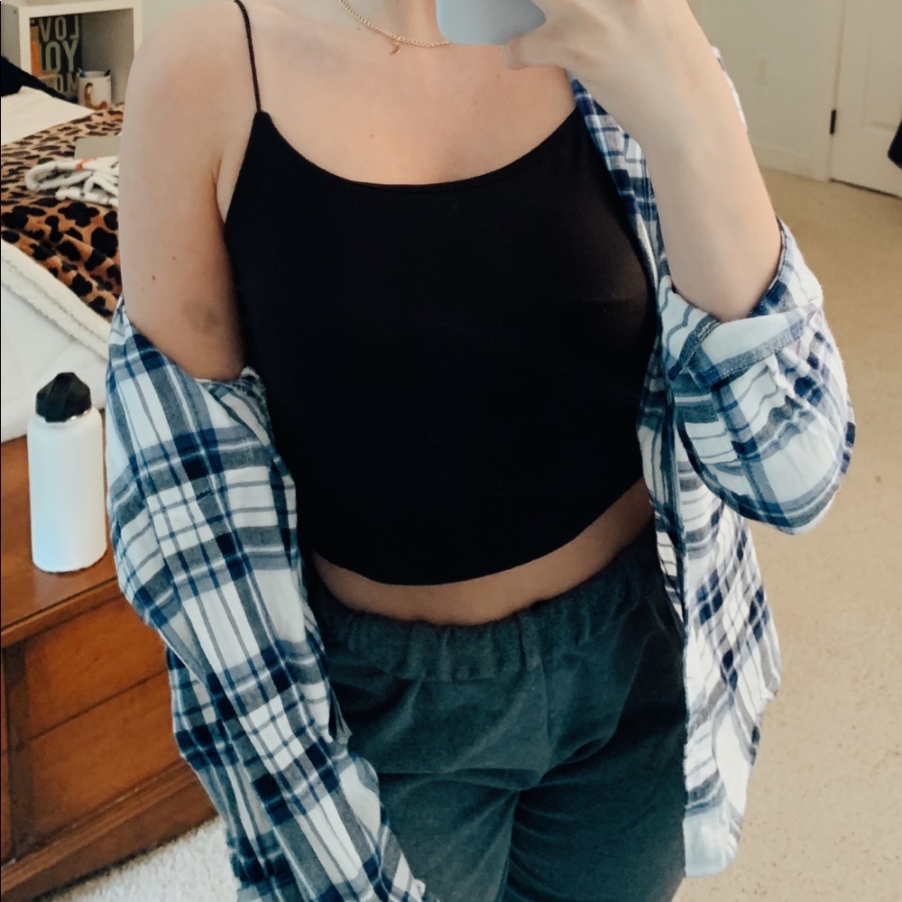 Old Navy Blue & White Flannel